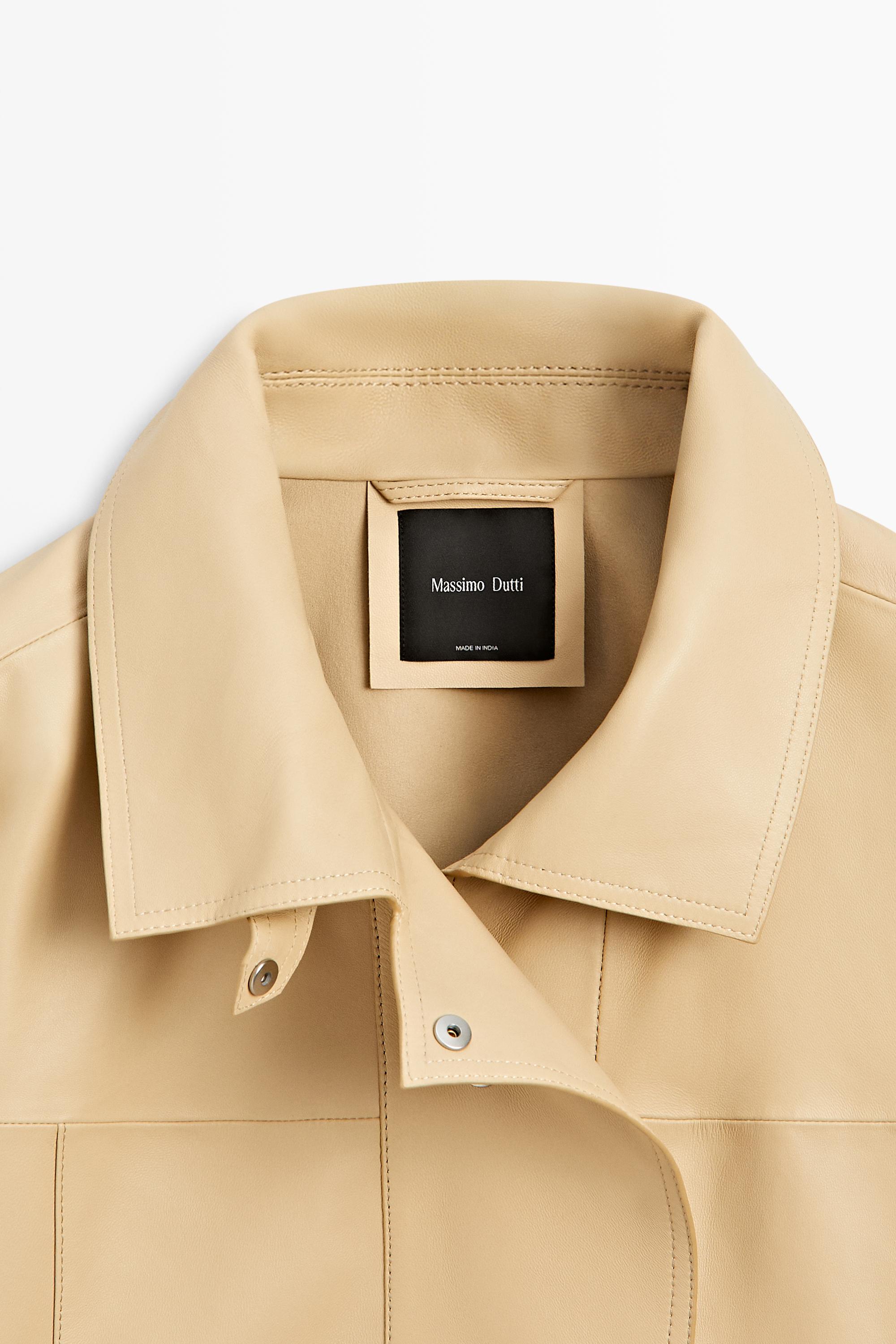 Nappa leather shirt
